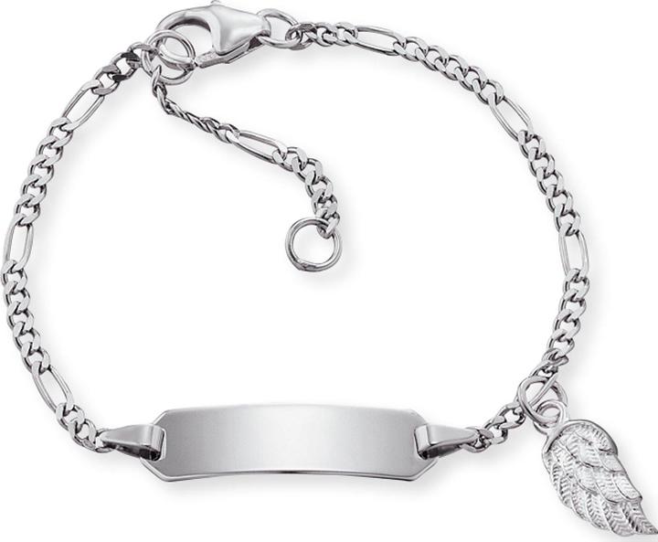 Herzengel Armband Flügel (14 cm, 925er Silber rhodiniert)