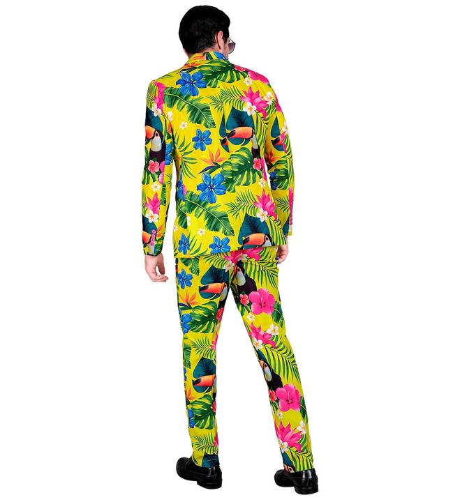 Immagine prodotto Widmann Abito da festa con giacca e pantaloni con motivo tropicale al neon (M)