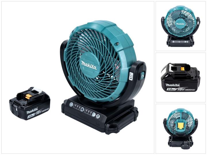 Actual product image Makita DCF 102 F1 battery fan fan 18 V 18 cm + 1x battery 3.0 Ah - without charger