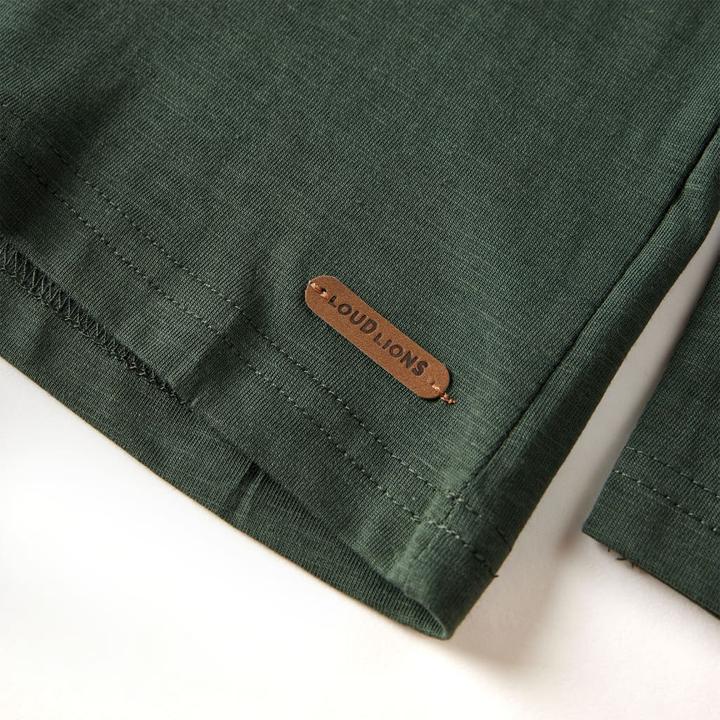 Image du produit VidaXL T-shirt manches longues enfant vert foncé 140,Matière : 100 (140)