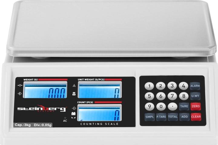 Produktbild Steinberg Zählwaage Inventurwaage Referenzwaage Stückzählwaage Stückzahl 3 kg / 0,05 g