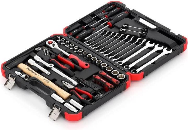 Actual product image Gedore Red red R05905010 Combination ratchet open-end spanner 10-19 mm 10 pieces (19 mm, 10 mm, 7 mm, 29 mm, 8 mm)