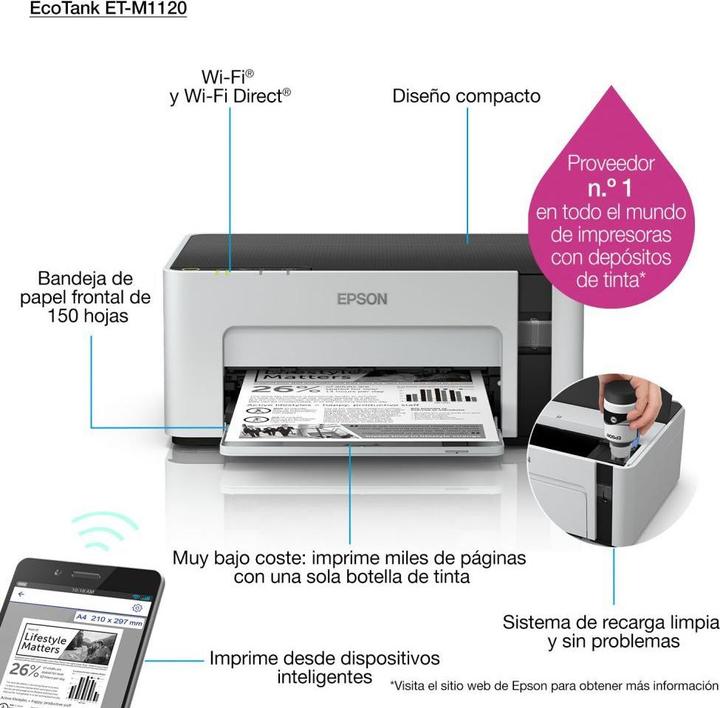 Produktbild Epson EcoTank M1120 (Tintentank, Schwarz-Weiss)