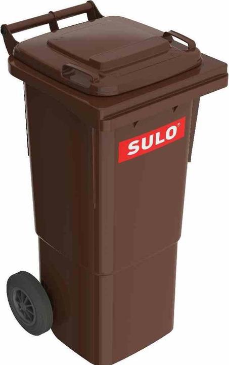 Actual product image SULO Large waste bin, 60 l capacity, made of plastic in colour brown, 44.5x51.6x92 cm (60 l)