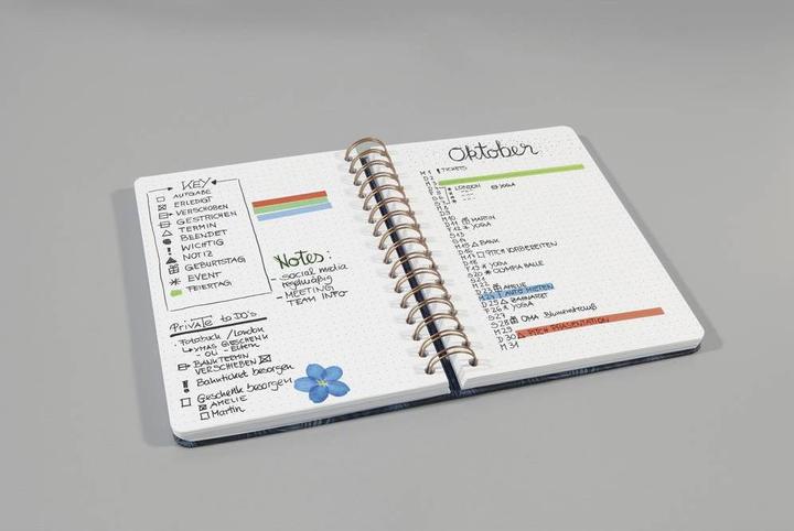 Image du produit Jolie Carnet à spirales (A5, Quadrillé, Couverture rigide)