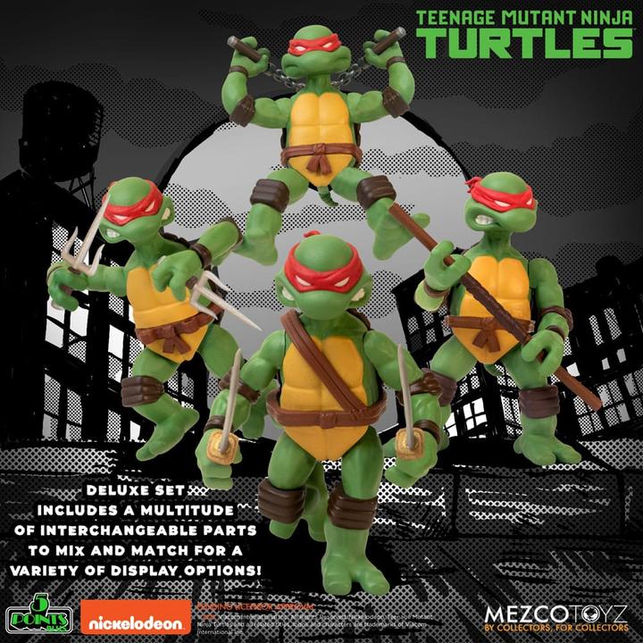 Produktbild Mezco Toys Teenage Mutant Ninja Turtles Actionfiguren Teenage Mutant Ninja Turtles Deluxe Set 8 cm