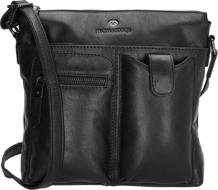 Produktbild Micmacbags Hide & Stitches Porto Crossbody -Umhängetasche - Handige Biegel - Schwarz - 100% Leder