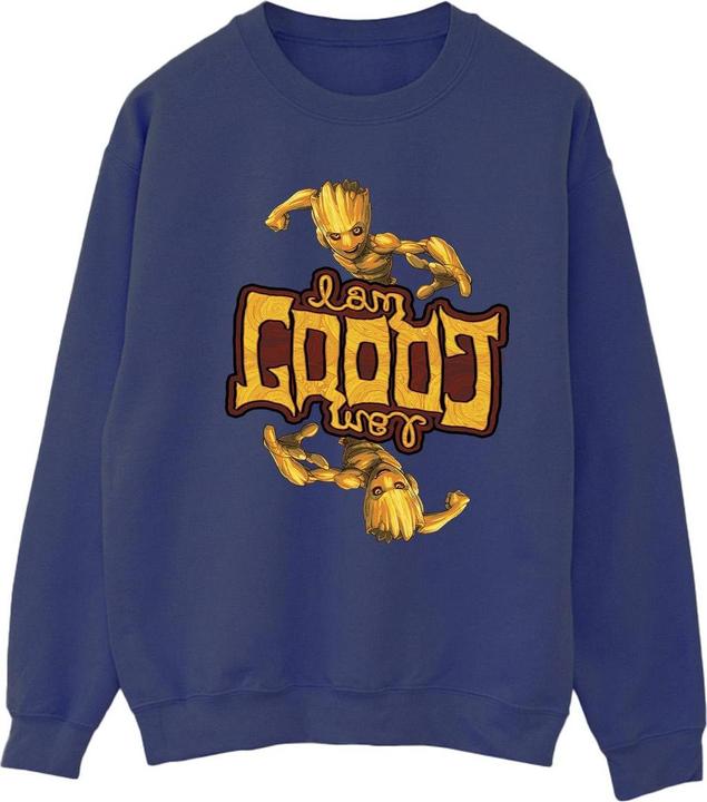 Actual product image Womens/Ladies Guardians Of The Galaxy Groot Inverted Grain Sweatshirt (XL)