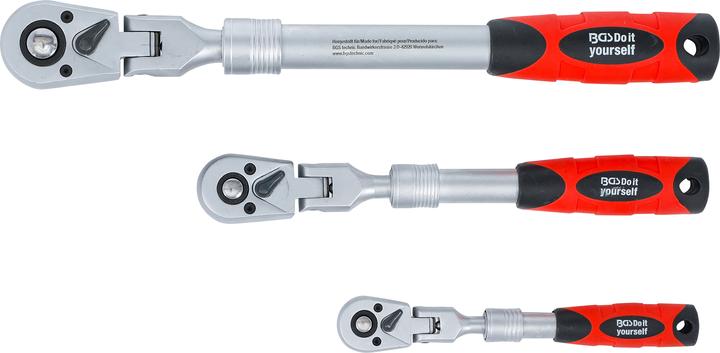 Actual product image DIY-Wood Switch ratchet set | extendable, angular | output external square 6.3 mm (1/4") - 10 mm (3/8") (1/4")