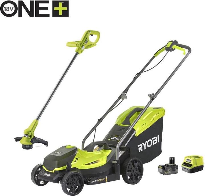Image du produit Ryobi 5133005885 OLM1833LT23A-140 18V 4Ah Accu Grasmäher + Accu-Trimmer Set (Fonctionnement sur batterie)