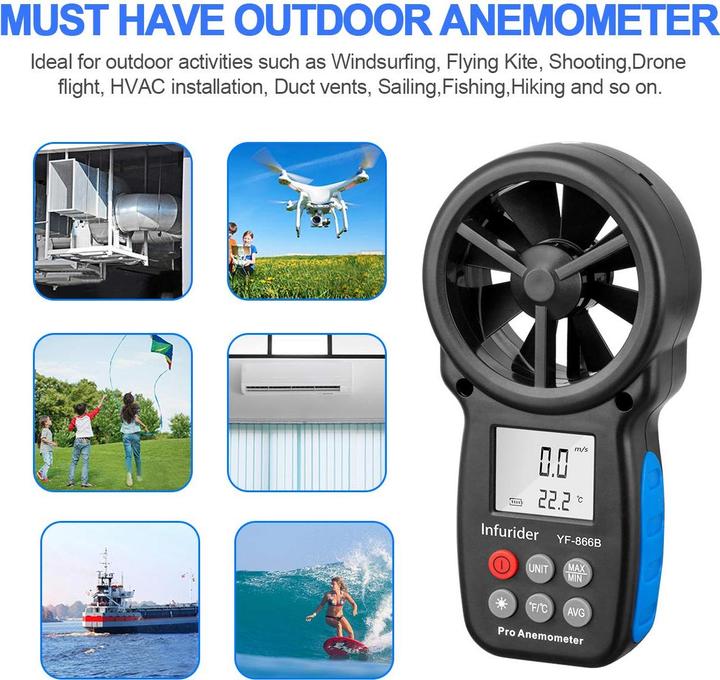 Produktbild Infurider Digital Anemometer YF-866B 1.866B