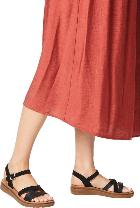 Actual product image Good For The Sole Womens/Ladies Axel Asymmetric Panel Wide Sandals (40)