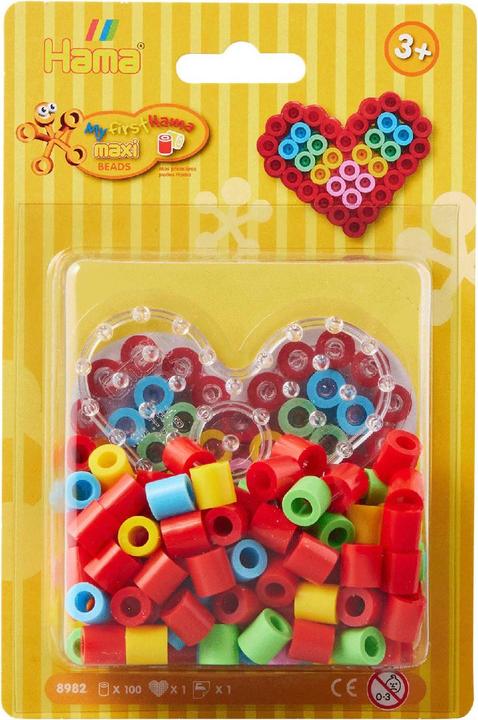 Actual product image Hama Ironing beads set Maxi - Heart, 100 pcs.