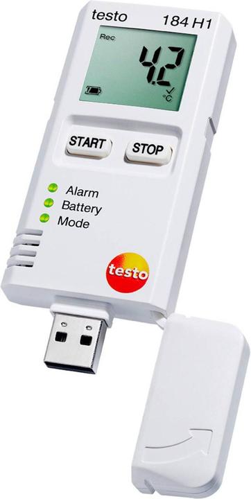 Testo 184 H1 - Datenlogger Luftfeuchtigkeit und Temperatur für Transportüberwachung (Thermometer)