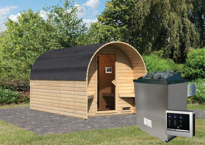 Produktbild Karibu 38 mm Sauna Fasshaus 3 (9 KW externe Steuerung)