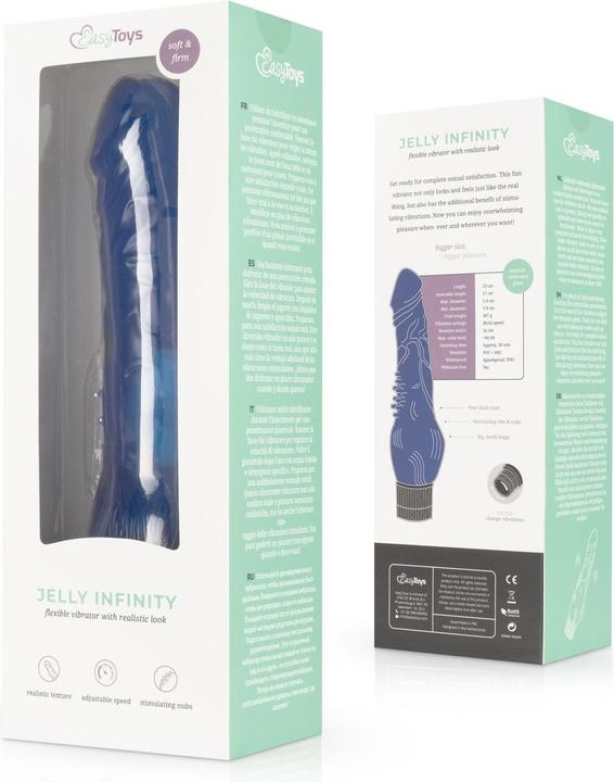 Image du produit Easytoys Jelly Infinity - Vibromasseur réaliste - Bleu