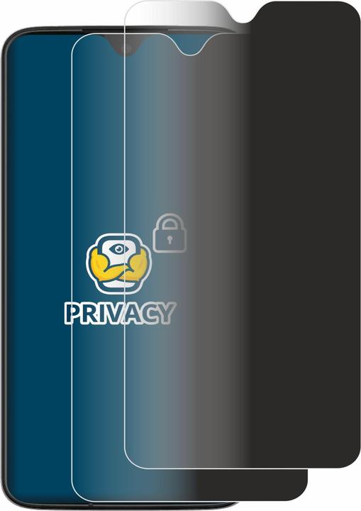 Productafbeelding BROTECT Anti-spionnetje privacyfolie Beschermfolie tegen blauw licht (2 Stuk, Motorola Moto G7 Plus)