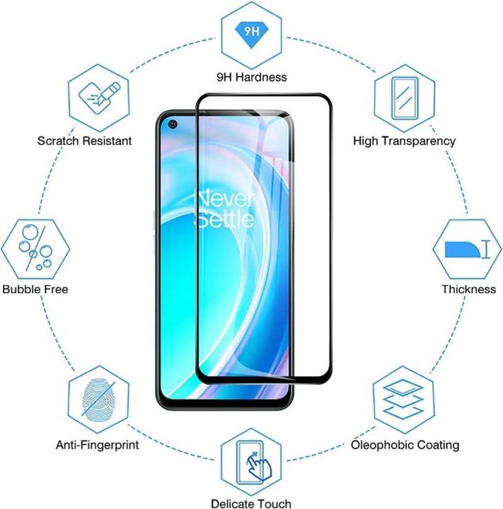 Produktbild Screenguard OnePlus Nord CE 2 Lite 5G Full Screen Panzerglas Schutzfolie 2.5D 9H (1 Stück, OnePlus Nord CE 2 Lite 5G)