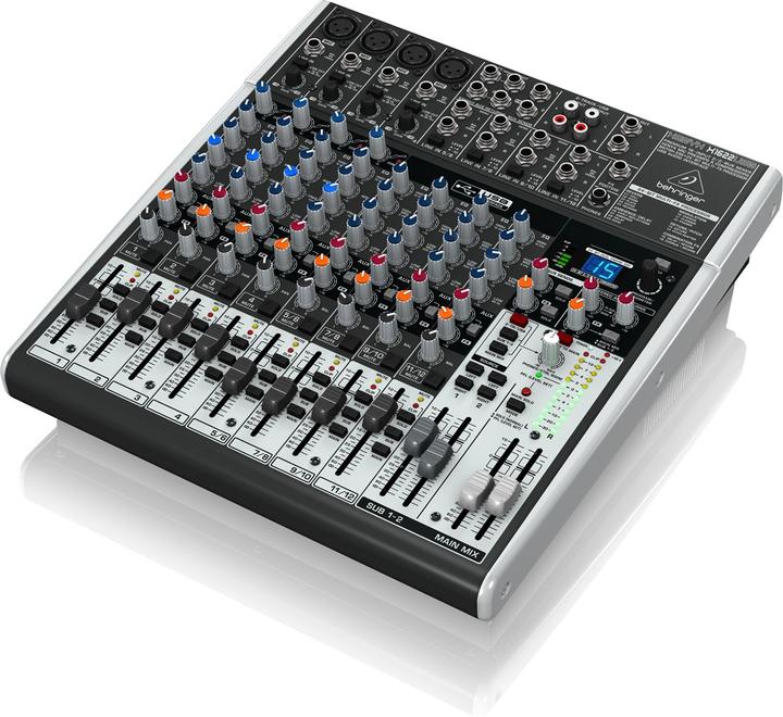 Behringer XENYX X1622USB, 12 Kanal Mischpult Effekten u. USB (Studio- und Livemixer)