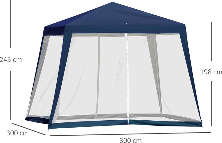 Immagine prodotto Outsunny Padiglione con zanzariera (300 cm, 300 cm)