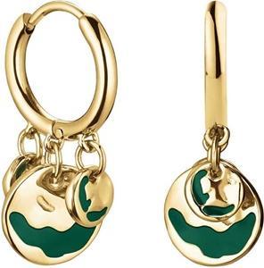 Rosefield Graceful Gold Plated Earrings Oarrings Emerald JEEWG-J725