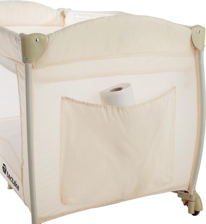 Actual product image tectake Travel cot dog with changing mat and carrying bag