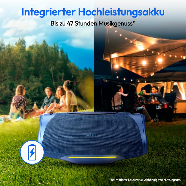 Immagine prodotto Medion LIFE® P61762 Altoparlante Bluetooth® portatile (47 h)