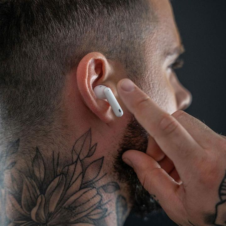 Actual product image 3MK Hardy LifePods Pro słcuhawki bezprzewodowe Bluetooth 5.3 ANC białe/white (ANC, 6.50 h, Wireless)
