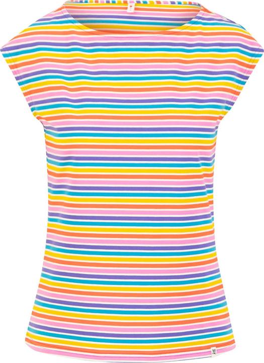 coral rainbow stripes