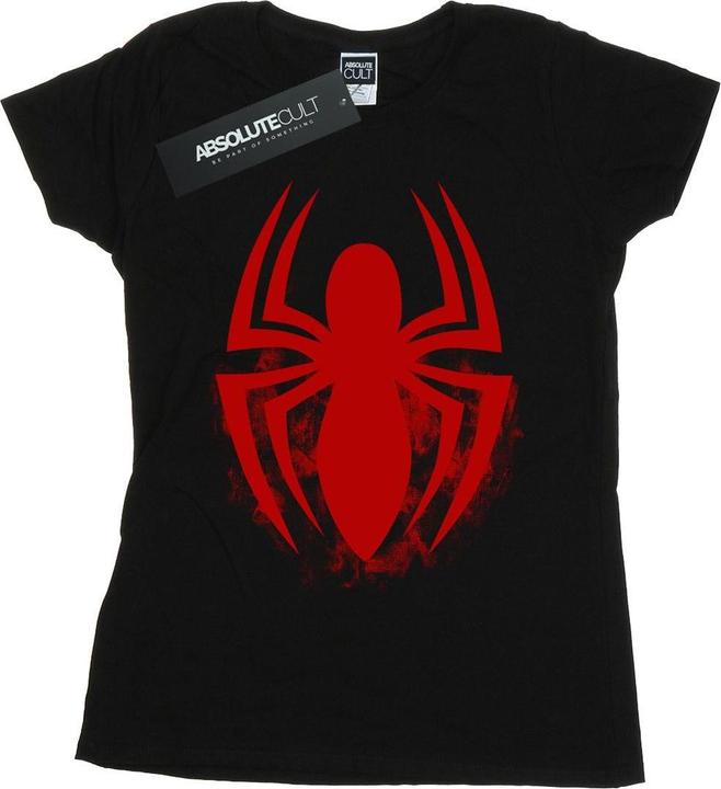 Actual product image Womens/Ladies Spider-Man Logo Emblem Cotton T-Shirt (XXL)