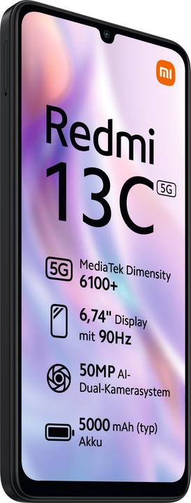 Actual product image Xiaomi Redmi 13C 5G (128 GB, Starry Black, 6.74", Dual SIM, 50 Mpx, 5G)