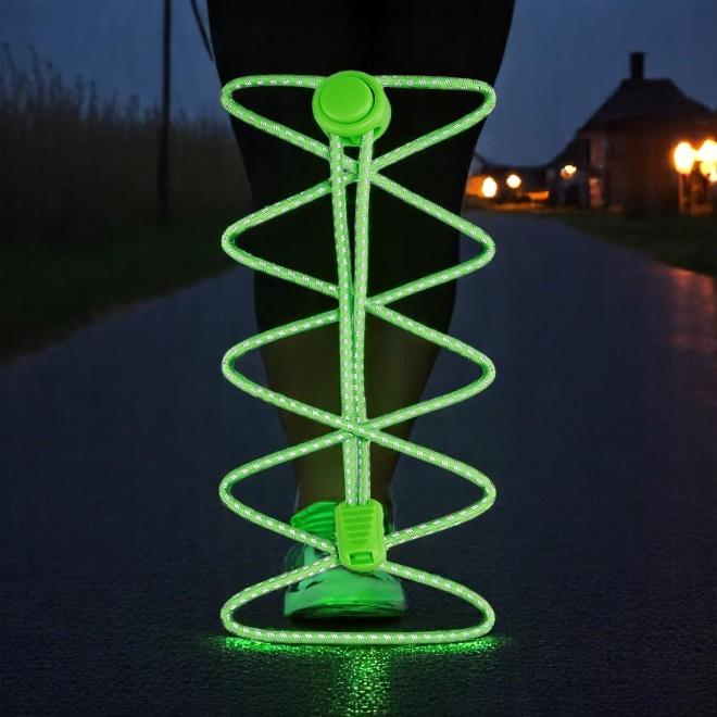 Produktbild LaceGodZ 1 Paar ReflectPro Series elastische, stark reflektierende Schnürsenkel (100 cm)