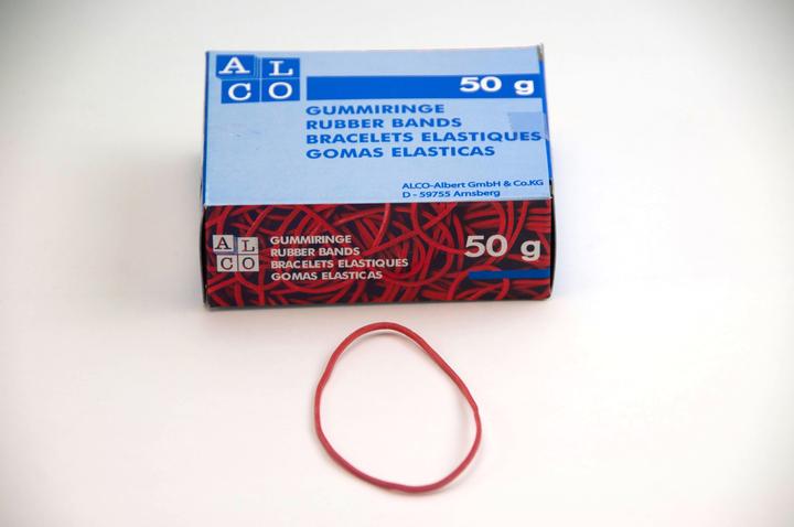 Actual product image Alco Rubber bands, natural rubber, red, various sizes (1 pcs.)
