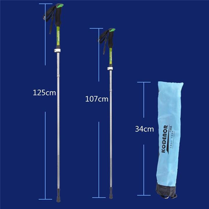 Image du produit Stride Faltbarer Aluminium Trekking Wanderstock Nordic Walking Stock (107 - 125 cm)