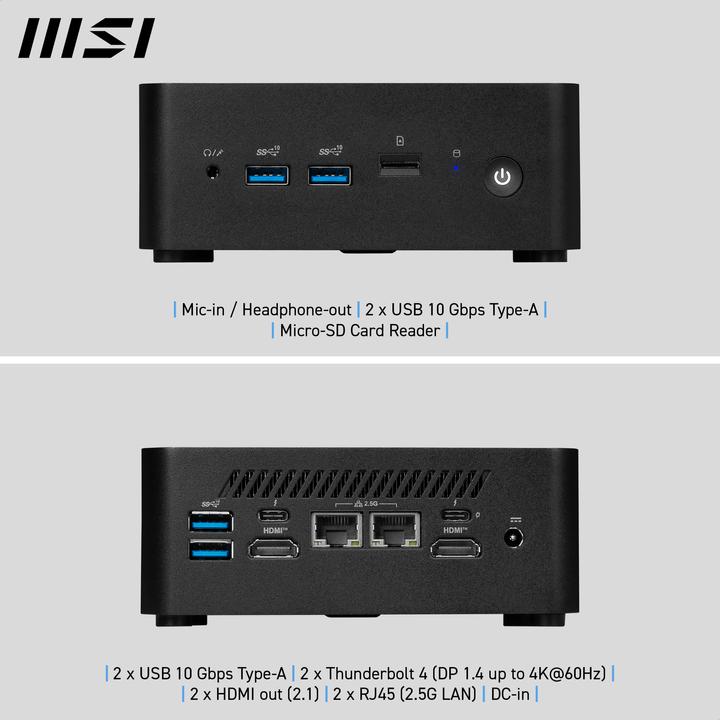 Actual product image MSI Cubi NUC 1MG (Intel Core 5 120U, 8 GB, 512 GB, Intel UHD Graphics)
