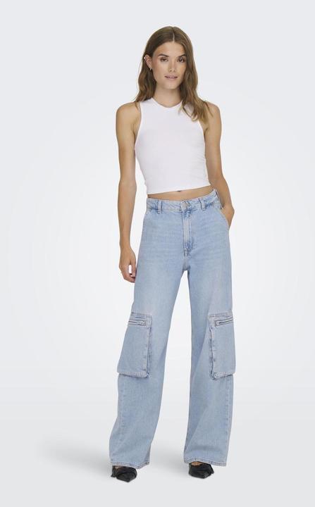 Actual product image Only ONLHOPE EX HW WIDE CARGO DNM CRO Loose Fit Jeans (31)