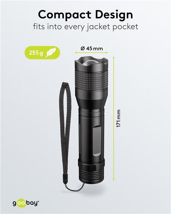 Produktbild Goobay LED-Taschenlampe Super Bright 1500 (17.10 cm, 1500 lm)