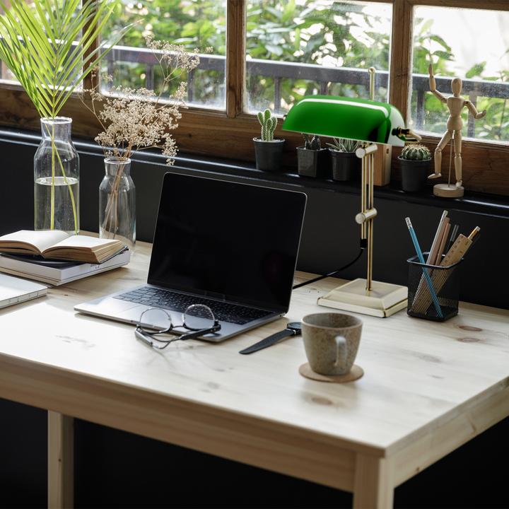Image du produit Relaxdays Lampe de banquier (E27)