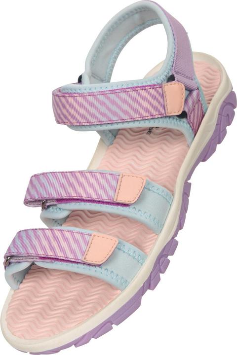 Actual product image Mountain Warehouse Childrens/Kids Tonal Stripe 3 Touch Fastening Strap Sandals (33)