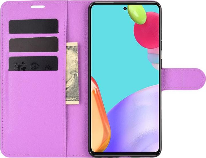 Productafbeelding Cover-Discount Galaxy A52 - Leren hoesje cover paars (Samsung Galaxy A52)