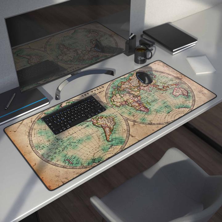 Produktbild CSL Gaming Mauspad, XXL Mausmatte 900 x 400mm, Präzision & Geschwindigkeit, Old Map (XXL)