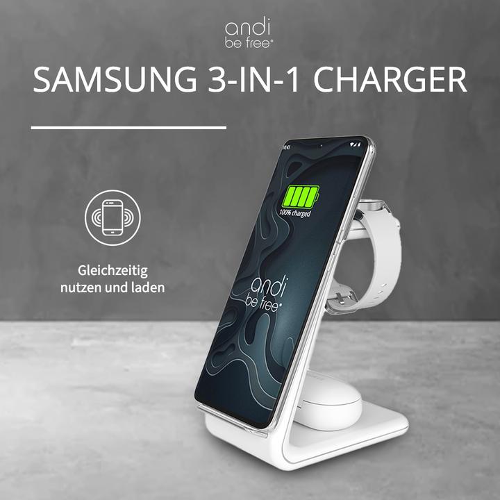 Image du produit Andi be free Station de charge sans fil 3 en 1 pour Samsung (23 W)