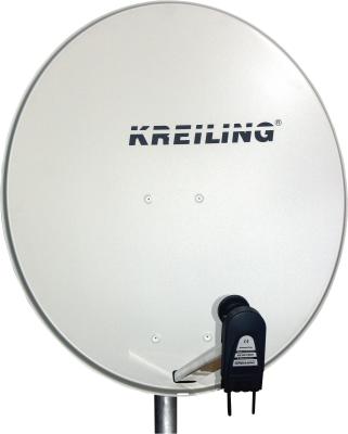 Produktbild Kreiling KR AE 80 STYLE/ALU - 39,2 dBi - Weiss - Aluminium - 80 cm (Parabolantenne, 39.20 dB, DVB-S / -S2)