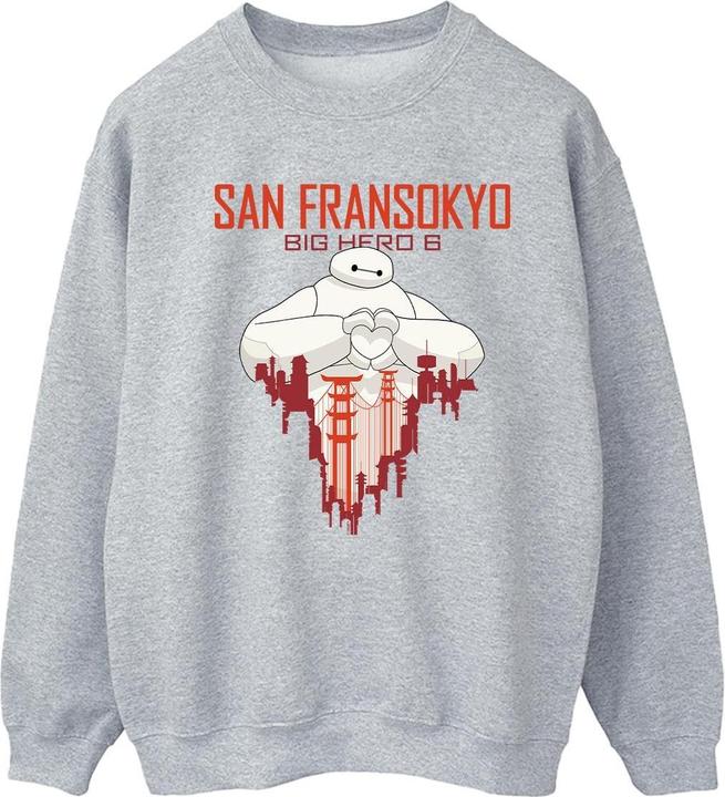 Immagine prodotto Disney Big Hero 6 Baymax San Fransokyo Heart Felpa Donna (XL)