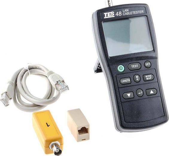 Actual product image Rs Pro TES-48 LAN handheld tester w/LCD display
