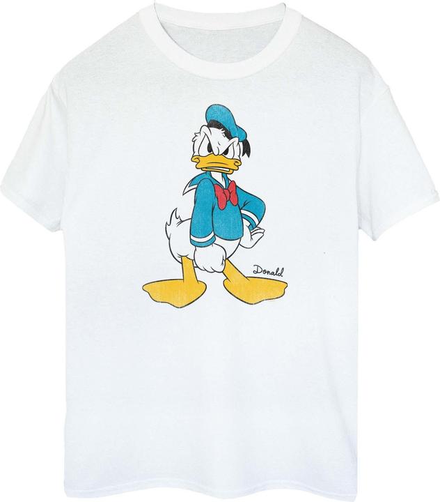 Actual product image Disney Womens/Ladies Angry Donald Duck Cotton Boyfriend T-Shirt (M)