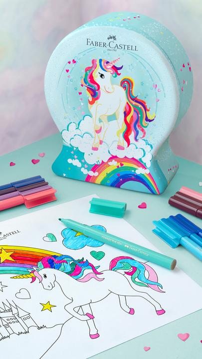 Immagine prodotto Faber-Castell Penna a punta di feltro Connec.Unicorn 33tlg (Verde menta, 33 x)