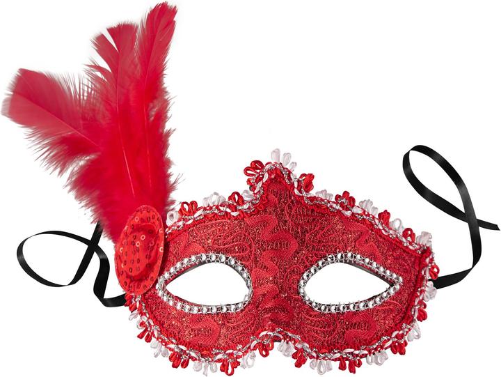 Image du produit tectake Masque vénitien avec une plume sur le côté