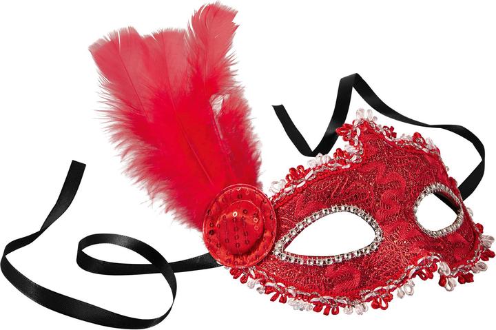 Image du produit tectake Masque vénitien avec une plume sur le côté