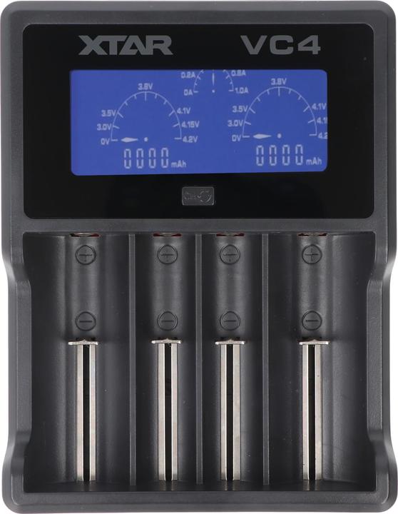 Produktbild AccuCell Panasonic 18650 Li-ion Akku und 4fach Li-ion Schnell-Ladegerät (1 Stk., 18650, 3400 mAh, Ladegerät inkl. Akku)